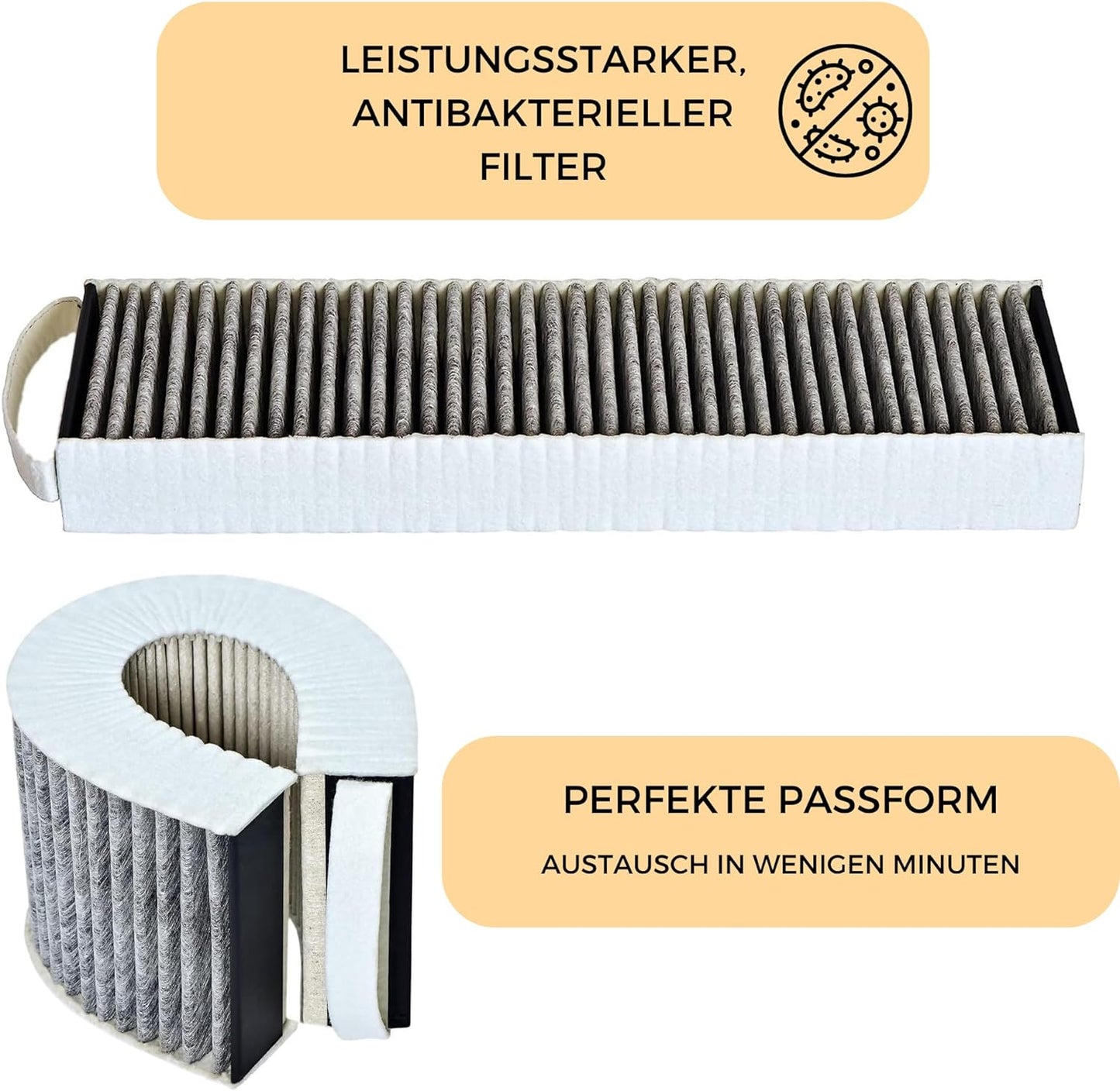 purero® kompatibler Ersatzfilter für Bora Pure - kompatibel mit PUAKF, Puru, Pure X - Aktivkohlefilter mit Anti-Fisch Beschichtung - Made in Germany