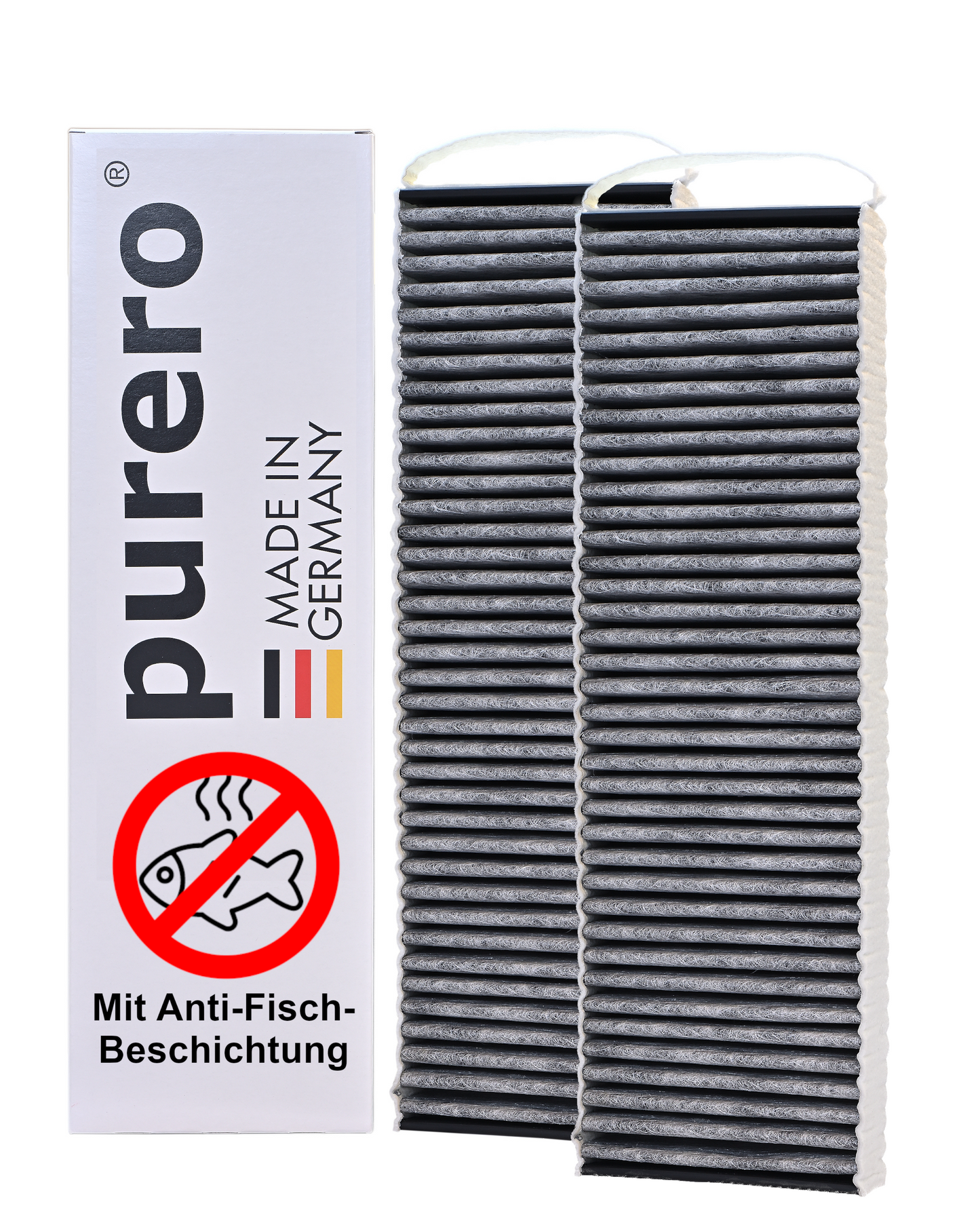 purero®  kompatibler Ersatzfilter für Bora Pure - kompatibel mit PUAKF, Puru, Pure X - Aktivkohlefilter mit Anti-Fisch Beschichtung - Made in Germany