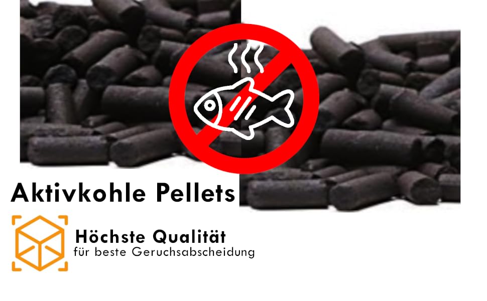 purero® Aktivkohle 3,0 kg Nachfüllpack - passend für Berbel Dunstabzugshauben - mit Anti-Fisch-Beschichtung – Aktivkohlepellets - Made in Germany