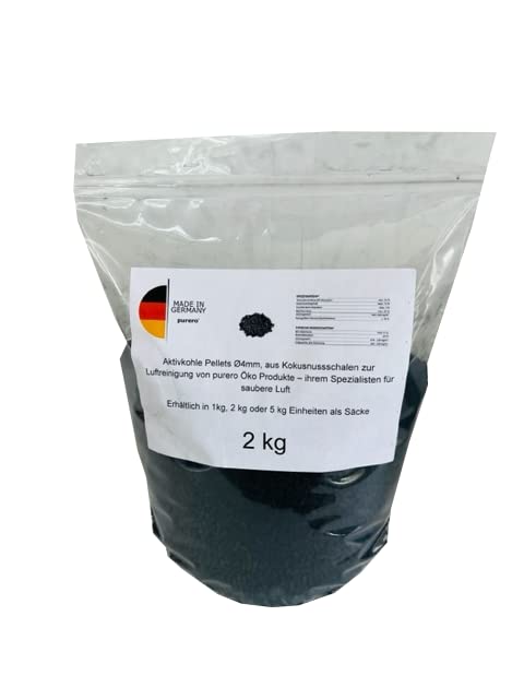 purero Aktivkohlepellets 4mm (1kg, 2kg, 5kg & 10kg). Diese Pellets für die Wasser- & Luftreinigung, sowie Geruchsabscheidung