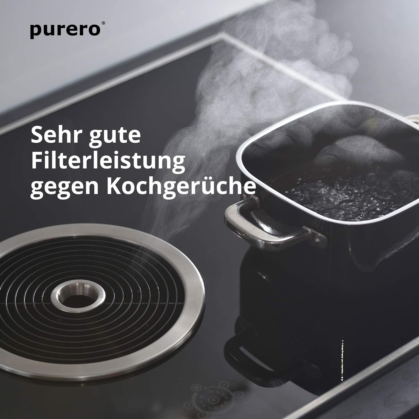 purero Aktivkohlefilterset für Bora BASIC, BAKFS mit Anti-Fisch-Geruch Ersatzfilter der Marke purero, Aktivkohlefilter