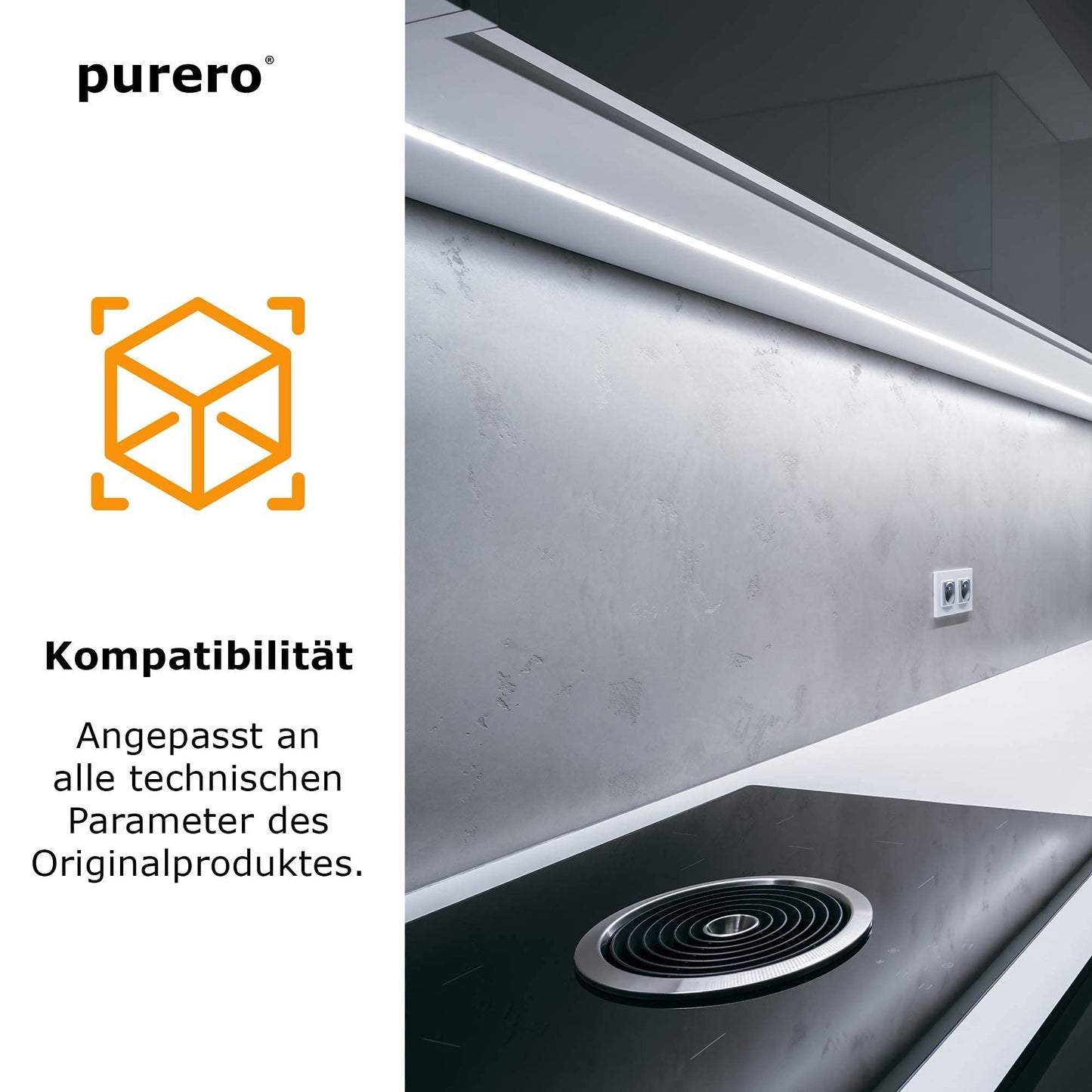 purero Aktivkohlefilterset für Bora BASIC, BAKFS mit Anti-Fisch-Geruch Ersatzfilter der Marke purero, Aktivkohlefilter