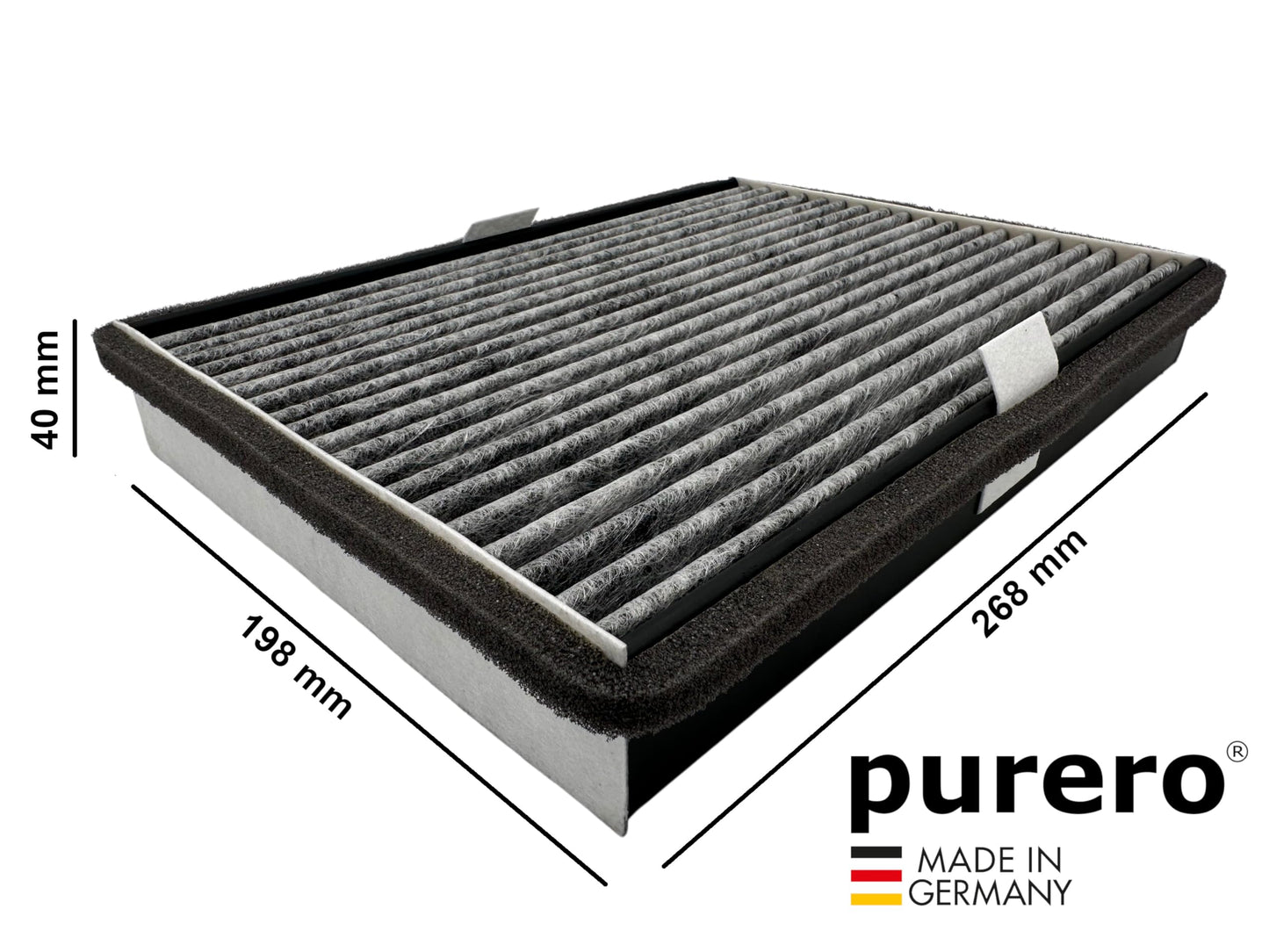 purero® - Ersatzfilter kompatibel mit Miele DKF 36-P Active Air Clean Filter 12041550 - Aktivkohlefilter in Herstellerqualität - Made in Germany
