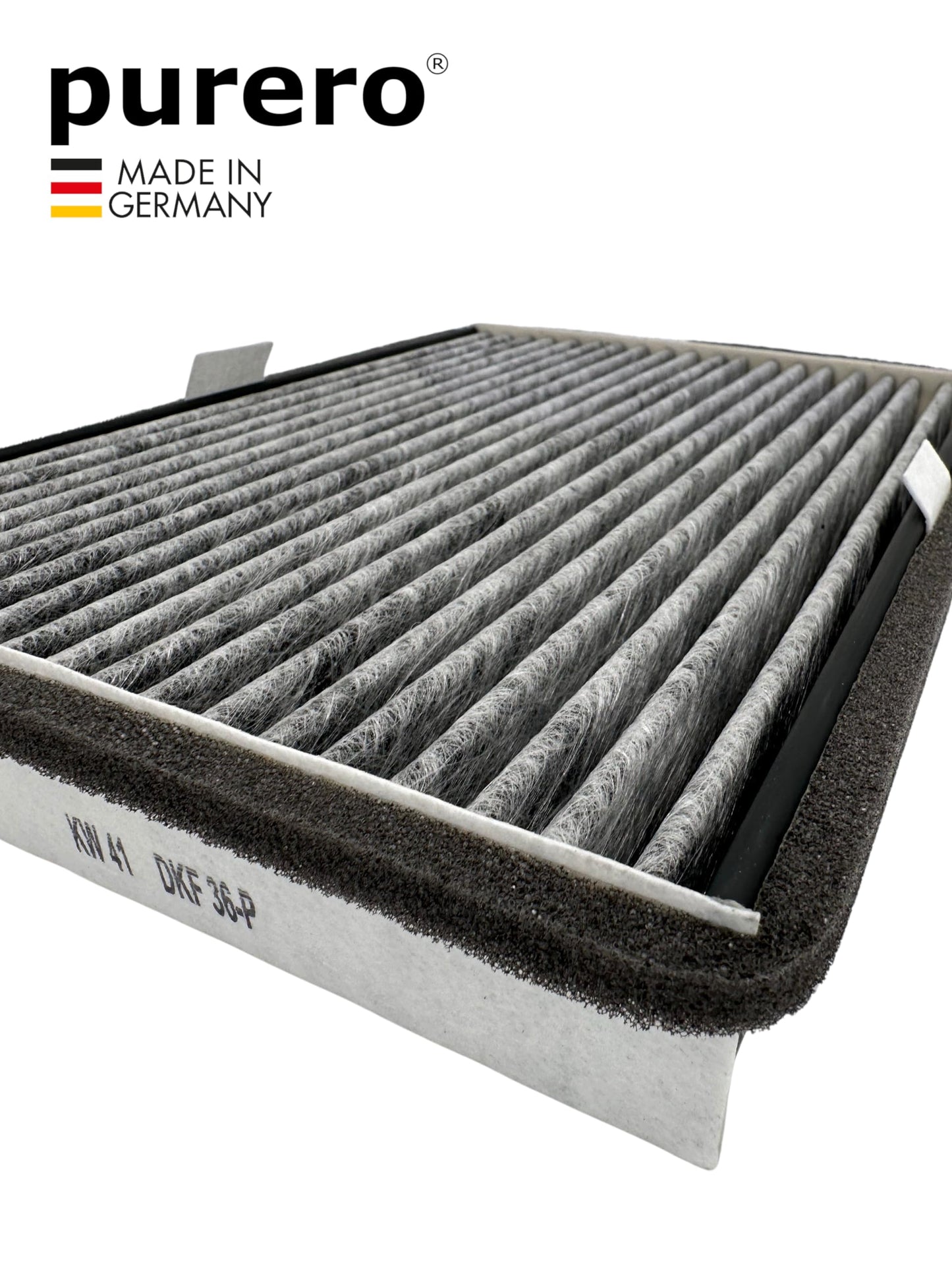 purero® - Ersatzfilter kompatibel mit Miele DKF 36-P Active Air Clean Filter 12041550 - Aktivkohlefilter in Herstellerqualität - Made in Germany