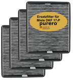 purero® Aktivkohlefilter - Ersatzfilter für Miele DKF 12-P / 11762580, Nachfolgemodell von DKF 12-1 - Optimale Geruchsabscheidung - Made in Germany