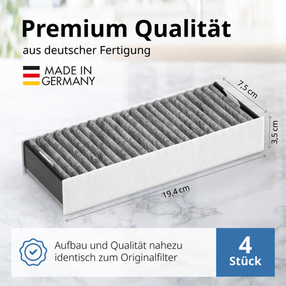 purero Aktivkohlefilter geeignet für Siemens 17004796 Siemens HZ9VRCR0 Ersatzfilter mit Qualität wie beim Original