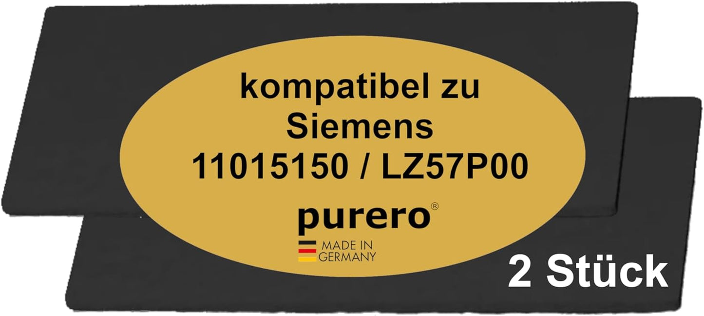 kompatibler Aktivkohle-Filter für Siemens 11015150 / LZ57P00 (2 Stück) – regenerierbarer Long Life Geruchsfilter 443×363×10 mm regenerierbar