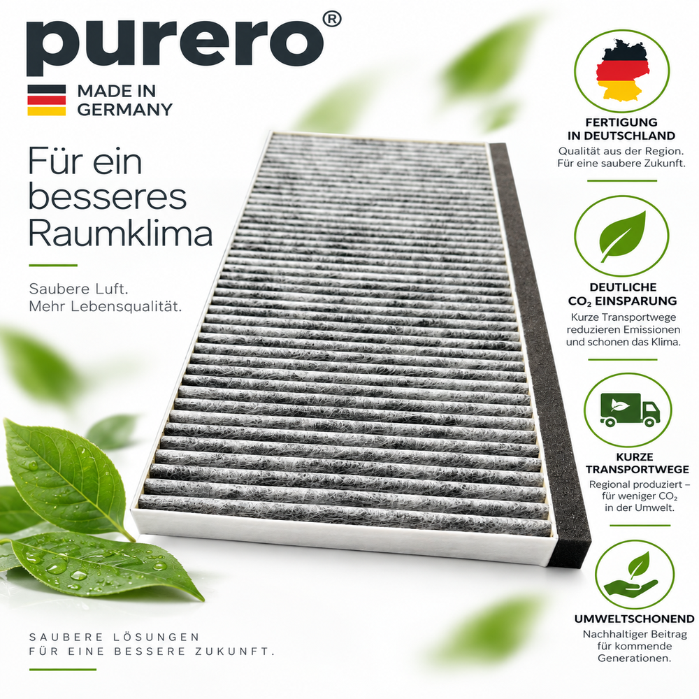 purero Aktivkohlefilter als Ersatz für Bosch CleanAir 17006837 Filter