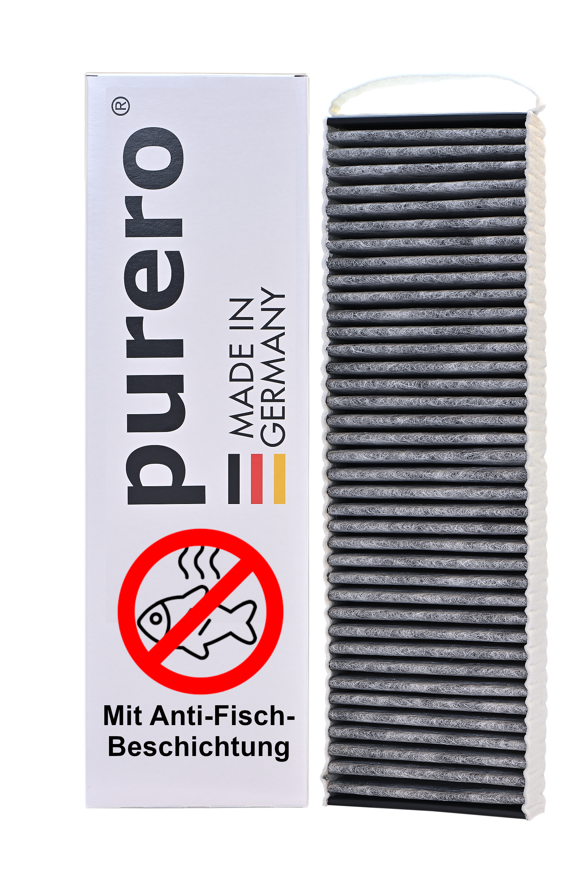 purero®  kompatibler Ersatzfilter für Bora Pure - kompatibel mit PUAKF, Puru, Pure X - Aktivkohlefilter mit Anti-Fisch Beschichtung - Made in Germany