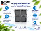 purero® Aktivkohlefilter/Keramikfilter - Ersatz für Elica KIT0120952A Kochfeld - Passend für Nikola Tesla Modelle ONE/UNPLUGGED/SWITCH/LIBRA/FLAME - Made in Germany