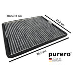 purero® Aktivkohlefilter - Ersatzfilter für Miele DKF 19-P, Nachfolgemodell von DKF 19-1