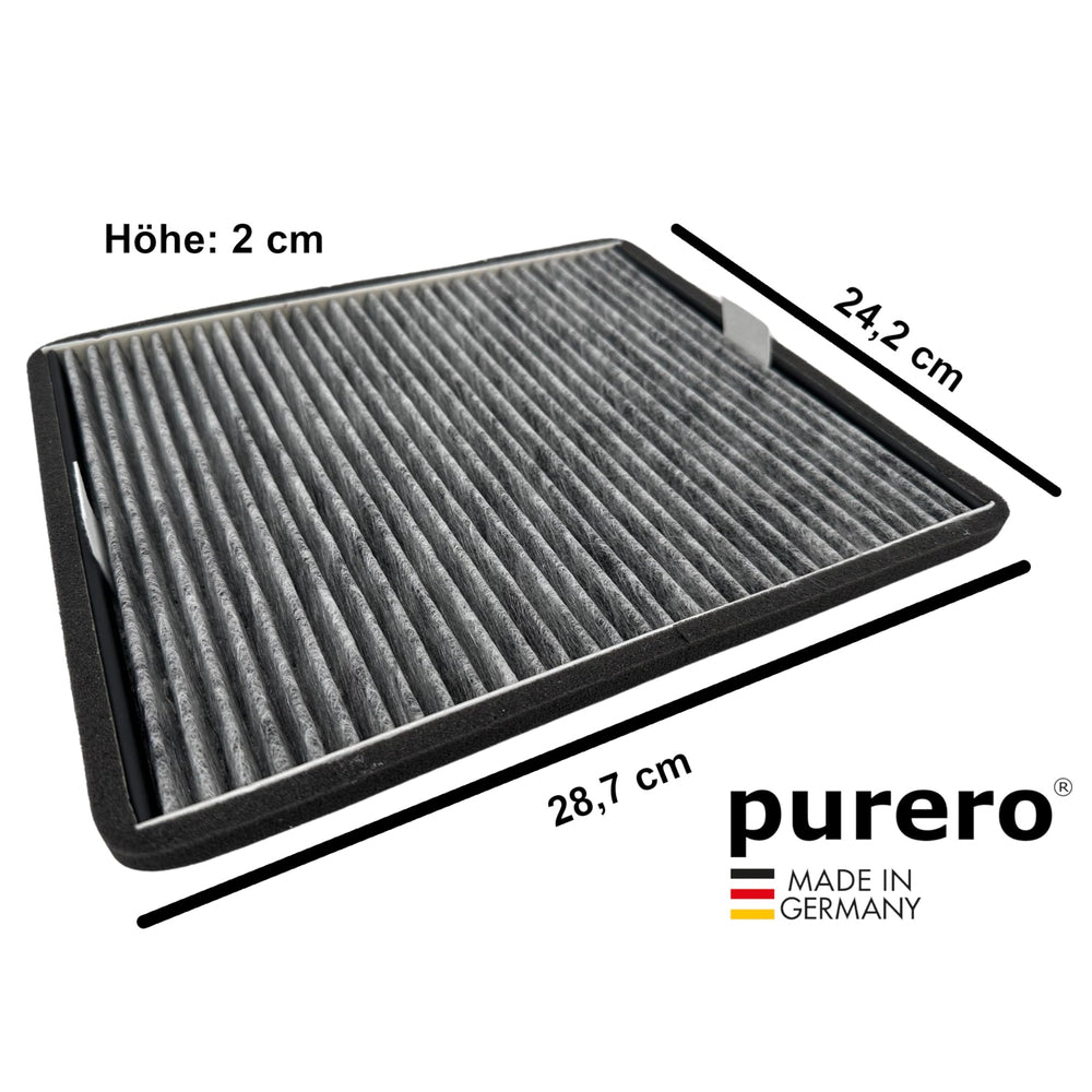 purero® Aktivkohlefilter - Ersatzfilter für Miele DKF 19-P, Nachfolgemodell von DKF 19-1