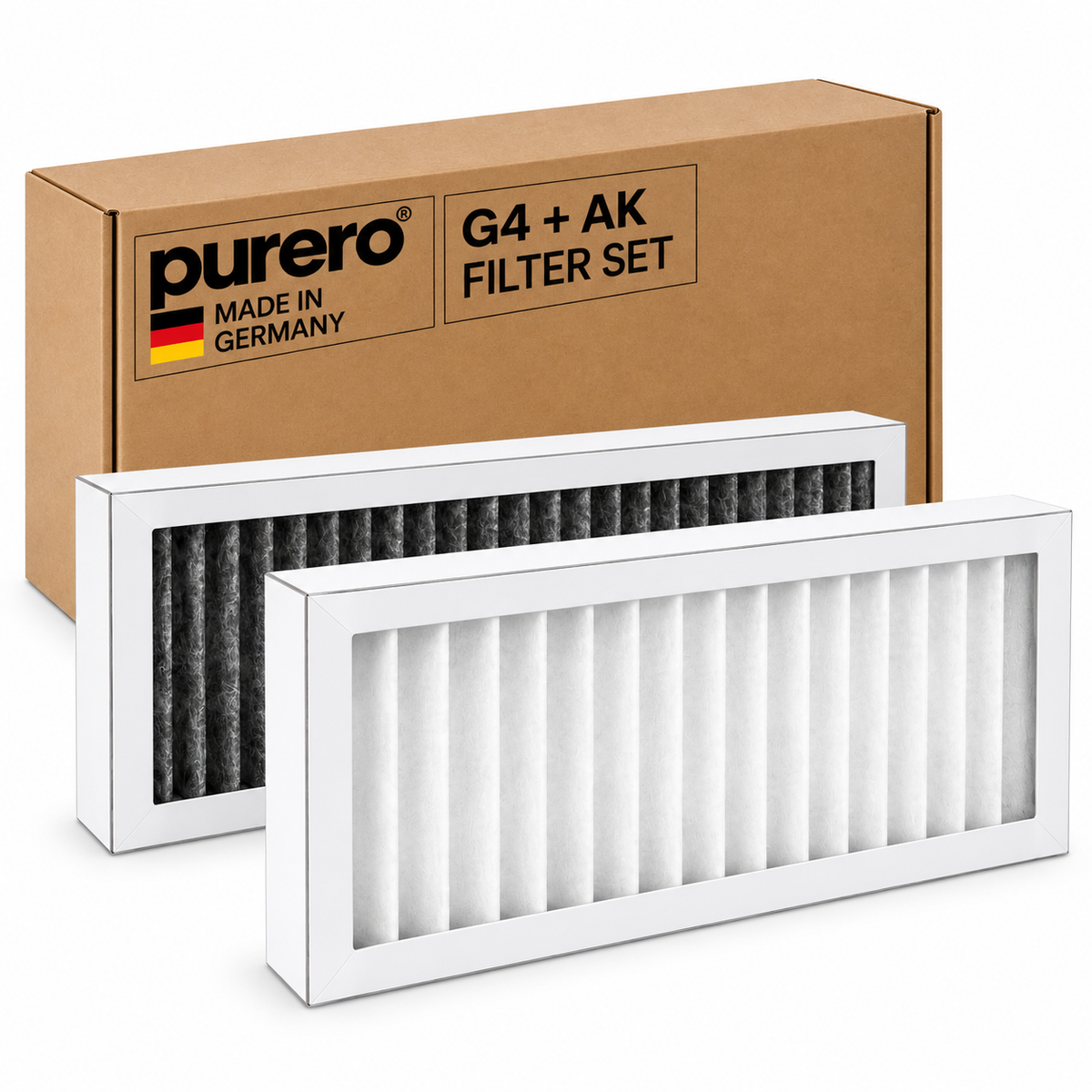 purero KWL-Filter 2er Set G4+F7 Aktivkohle, Proxon FWT 1