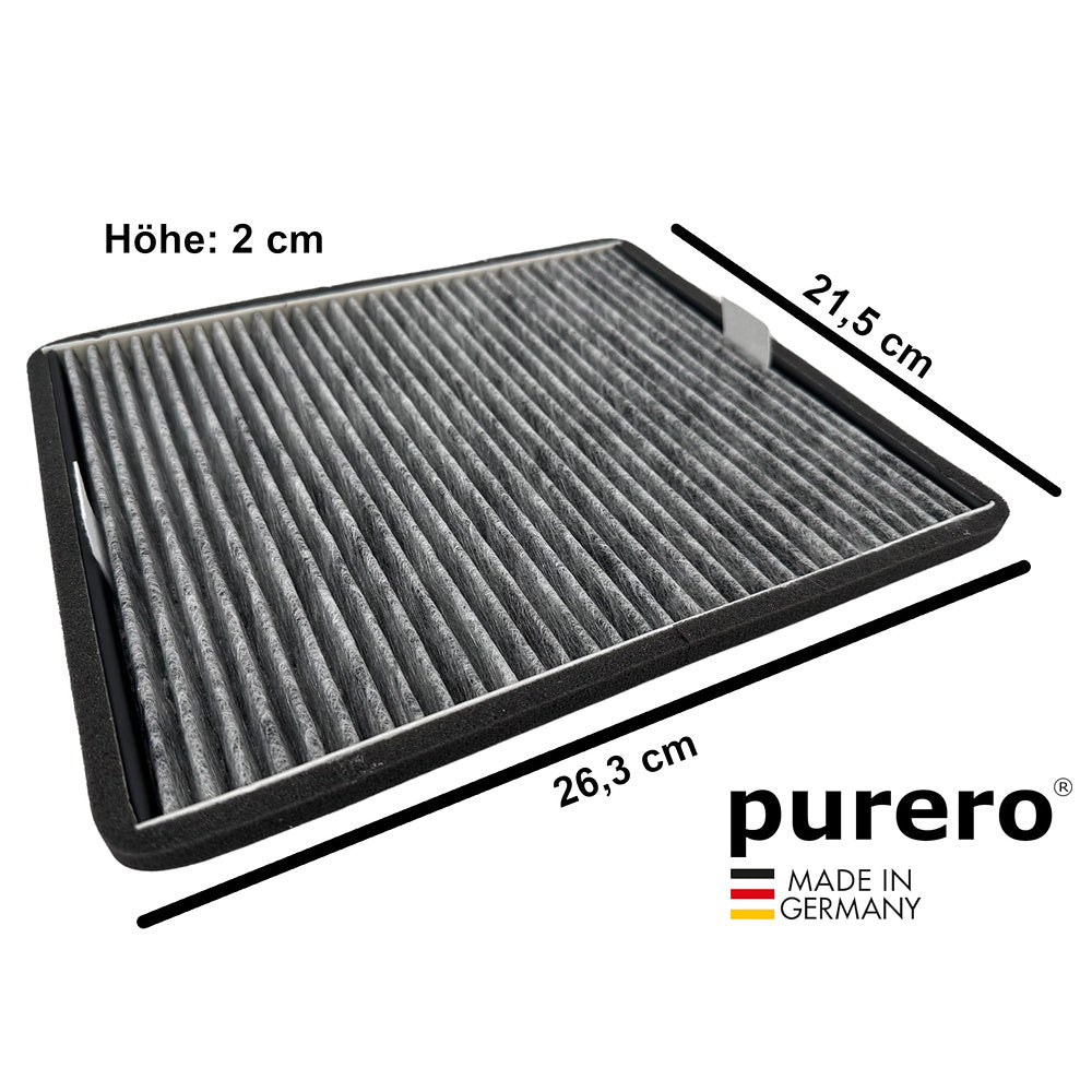 purero® Aktivkohlefilter - Ersatzfilter für Miele DKF 17-P / 7932330, Nachfolgemodell von DKF 17-1 - Opimale Geruchsabscheidung - Made in Germany