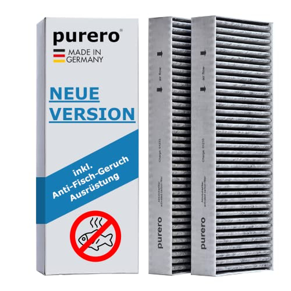 purero Aktivkohlefilterset für Bora BASIC, BAKFS mit Anti-Fisch-Geruch Ersatzfilter der Marke purero, Aktivkohlefilter