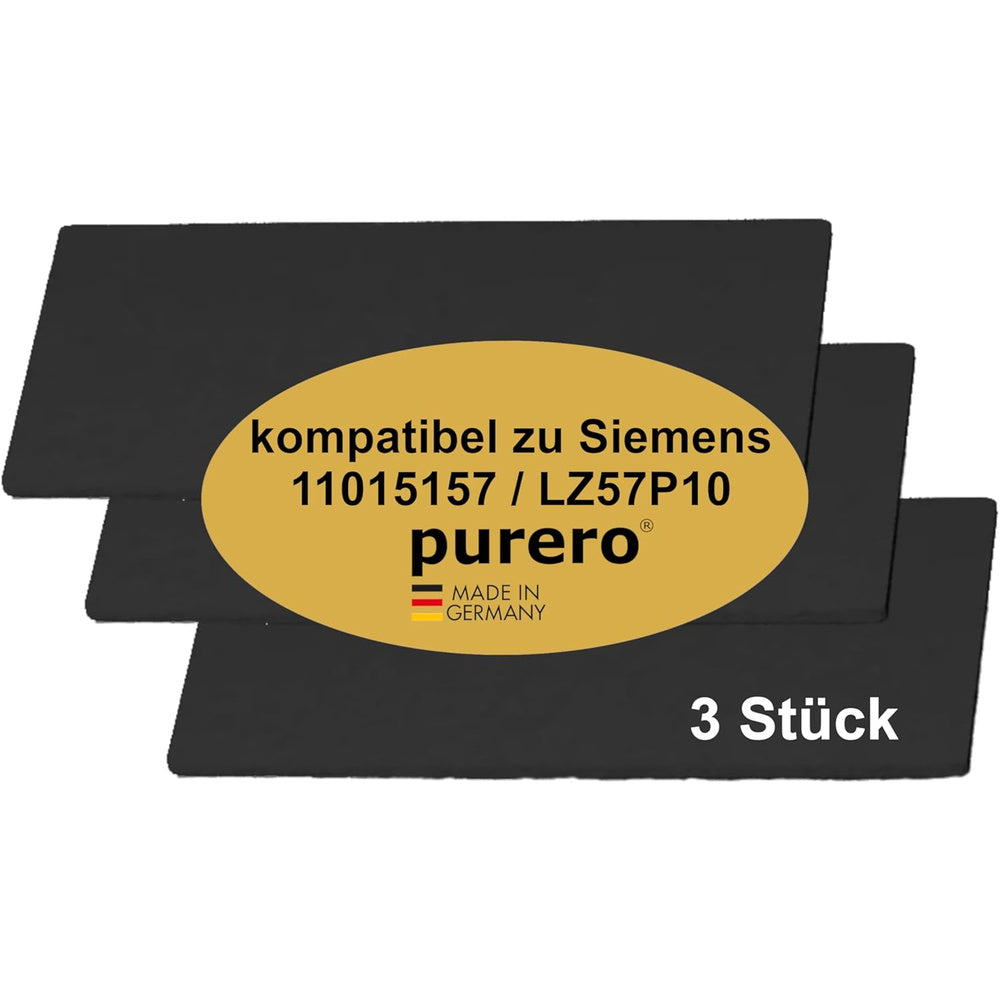 kompatibler Aktivkohle-Filter für Siemens 11015157 / LZ57P10 (3 Stück) – regenerierbarer Long Life Geruchsfilter 443×303×10 mm regenerierbar