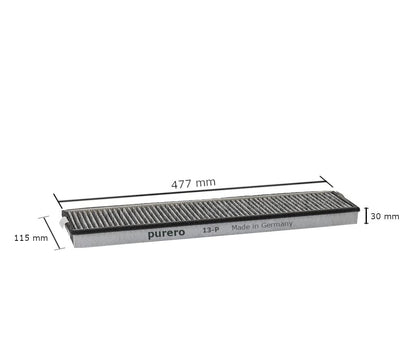 purero® Aktivkohlefilter - Ersatzfilter für Miele DKF 13-P, Nachfolgemodell von DKF 13-1 - Optimale Geruchsabscheidung - Made in Germany…