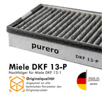 purero® Aktivkohlefilter - Ersatzfilter für Miele DKF 13-P, Nachfolgemodell von DKF 13-1 - Optimale Geruchsabscheidung - Made in Germany…
