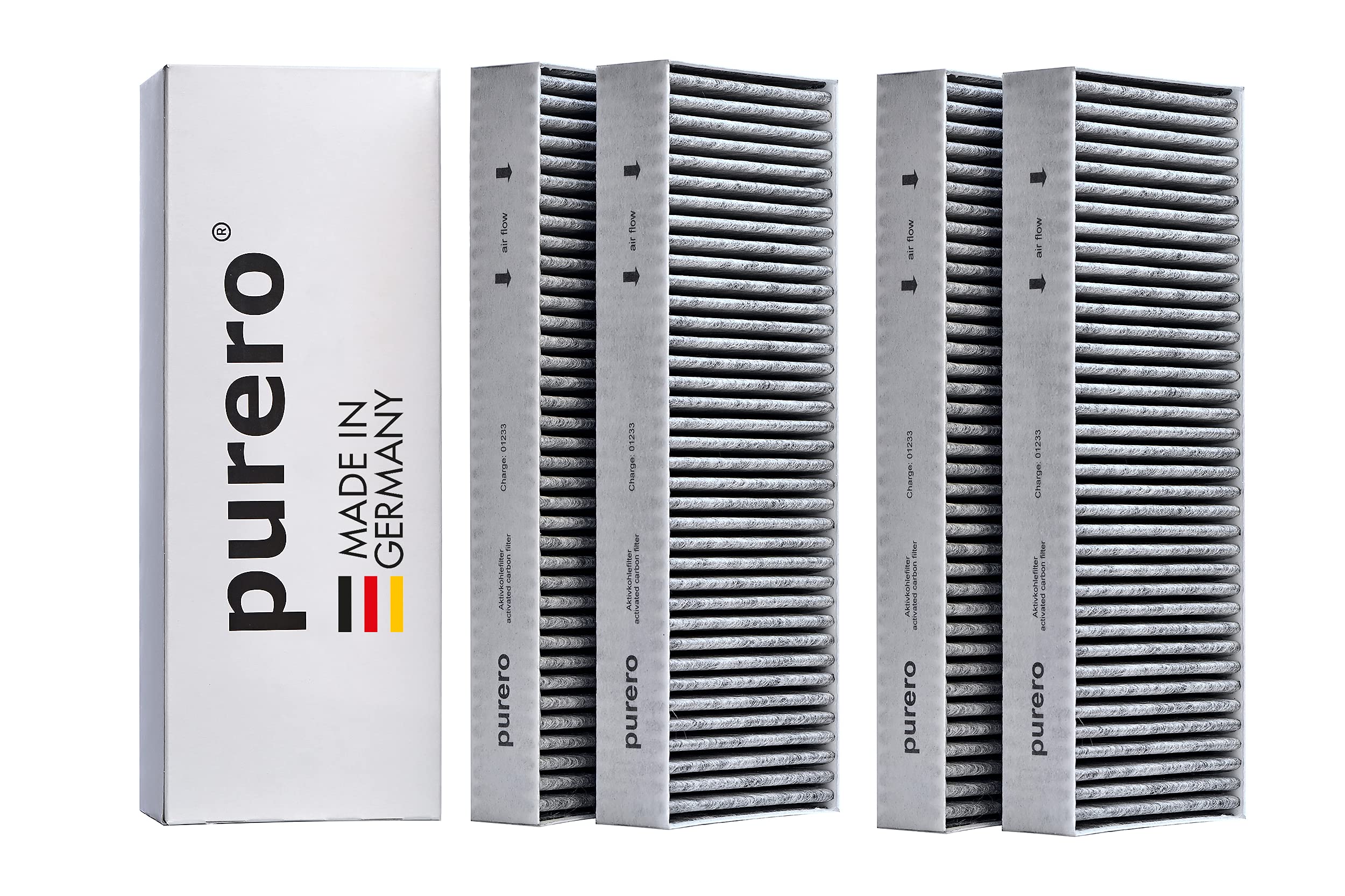 purero Aktivkohlefilter für Dunstabzug passend für BIU/BHU/BFIU, kompatibel mit Bora BASIC, Filter mit Aktivkohle zur Entfernung von Gerüchen