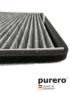 purero® Aktivkohlefilter - Ersatzfilter für Miele DKF 11-P / 11762530, Nachfolgemodell von DKF 11-1 - Optimale Geruchsabscheidung - Made in Germany