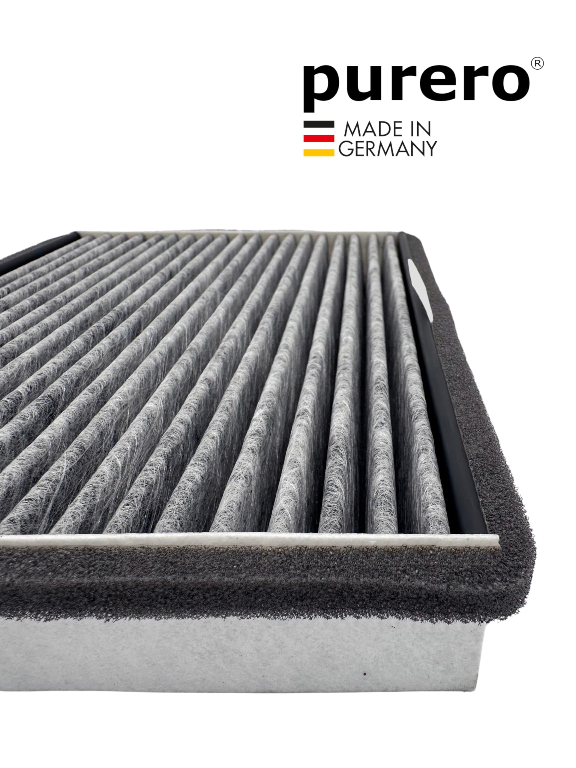 purero® - Ersatzfilter kompatibel mit Miele DKF 36-P Active Air Clean Filter 12041550 - Aktivkohlefilter in Herstellerqualität - Made in Germany