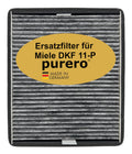 purero® Aktivkohlefilter - Ersatzfilter für Miele DKF 11-P / 11762530, Nachfolgemodell von DKF 11-1 - Optimale Geruchsabscheidung - Made in Germany