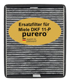 purero® Aktivkohlefilter - Ersatzfilter für Miele DKF 11-P / 11762530, Nachfolgemodell von DKF 11-1 - Optimale Geruchsabscheidung - Made in Germany
